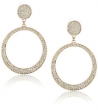 Jessica Simpson Pave Drop Hoop Earrings Jessica Simpson Pave Drop Hoop Earrings