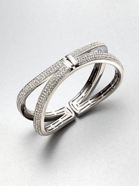 EXCLUSIVELY AT SAKS. Brilliant crystals decorate this elegantly structural piece. CrystalsRhodium-plated brassLength, about 2.3Hinged closureImported EXCLUSIVELY AT SAKS. Brilliant crystals decorate this elegantly structural piece. CrystalsRhodium-plated brassLength, about 2.3Hinged closureImported