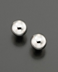 A classic look that works for weekends and days in the office too! 14k white gold studs measure 4 mm. A classic look that works for weekends and days in the office too! 14k white gold studs measure 4 mm.
