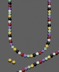 Turn every ensemble into a colorful masterpiece with this vivid jewelry set. Multicolored jade beads (8 mm) add a brilliant color palette to any look. Crafted in sterling silver. Approximate necklace length: 18 inches. Approximate bracelet length: 7-1/2 inches. Approximate earring diameter: 8 mm. Turn every ensemble into a colorful masterpiece with this vivid jewelry set. Multicolored jade beads (8 mm) add a brilliant color palette to any look. Crafted in sterling silver. Approximate necklace length: 18 inches. Approximate bracelet length: 7-1/2 inches. Approximate earring diameter: 8 mm.