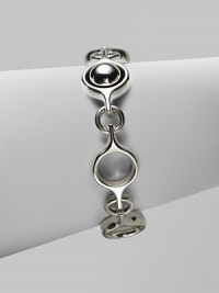 An unique and modern design featuring sterling silver spherical and circular links. Sterling silverToggle closureLength, about 7½Imported An unique and modern design featuring sterling silver spherical and circular links. Sterling silverToggle closureLength, about 7½Imported