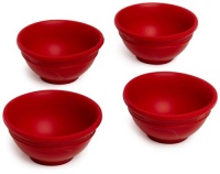 Le Creuset Silicone 1/4-Cup Pinch Bowls, Set of 4, Cherry Le Creuset Silicone 1/4-Cup Pinch Bowls, Set of 4, Cherry