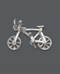 Traverse the open road in savvy, cyclist's style. Rembrandt charm features an intricate bicycle in sterling silver. Approximate drop: 1 inch. Traverse the open road in savvy, cyclist's style. Rembrandt charm features an intricate bicycle in sterling silver. Approximate drop: 1 inch.