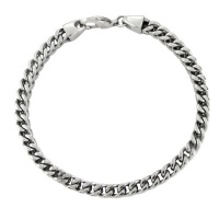 Men's Stainless Steel Wide Foxtail Bracelet, 9 Men's Stainless Steel Wide Foxtail Bracelet, 9