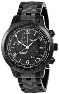 Timex Men's T2N614 Intelligent Quartz Traveller Series World Time Black IP Stainless Steel Bracelet Watch Timex Men's T2N614 Intelligent Quartz Traveller Series World Time Black IP Stainless Steel Bracelet Watch
