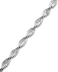 Add this standout anklet and liven up your summer style. Giani Bernini design features a chic twisted design crafted from sterling silver. Approximate length: 10 inches. Add this standout anklet and liven up your summer style. Giani Bernini design features a chic twisted design crafted from sterling silver. Approximate length: 10 inches.