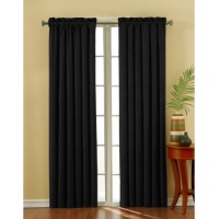 Eclipse Suede 42-Inch by 84-Inch Thermaback Blackout Panel, Black Eclipse Suede 42-Inch by 84-Inch Thermaback Blackout Panel, Black