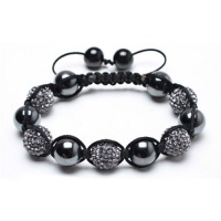 Bling Jewelry Hematite Grey Balls Shamballa Inspired Bracelet 12mm Bling Jewelry Hematite Grey Balls Shamballa Inspired Bracelet 12mm