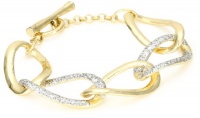 Kenneth Cole New York Holiday Boxed Gold Link and Silver Glitter Toggle Bracelet Kenneth Cole New York Holiday Boxed Gold Link and Silver Glitter Toggle Bracelet