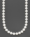 Classic substance and style - a cultured, A+ Akoya pearl (7-7-1/2 mm) Belle de Mer necklace makes for the ultimate sophisticated accessory. 14k gold clasp. Approximate length: 18 inches.