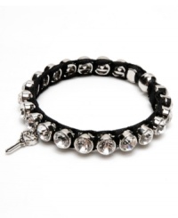Let yourself glow in this fun, fashionable crystal accented bracelet from Betsey Johnson. In silver-plated mixed metal. Approximate length: 7-1/2 inches. Let yourself glow in this fun, fashionable crystal accented bracelet from Betsey Johnson. In silver-plated mixed metal. Approximate length: 7-1/2 inches.