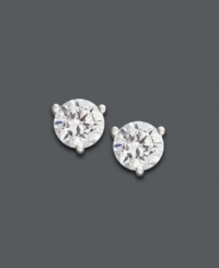 Effortless sparkle that will last a lifetime. These stunning stud earrings feature round-cut, certified, near colorless diamonds (1/2 ct. t.w.) set in 18k white gold. Approximate diameter: 1/6 inch. Effortless sparkle that will last a lifetime. These stunning stud earrings feature round-cut, certified, near colorless diamonds (1/2 ct. t.w.) set in 18k white gold. Approximate diameter: 1/6 inch.
