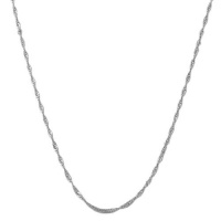 14 Karat White Gold 0.7-mm Singapore Chain (18 Inch) 14 Karat White Gold 0.7-mm Singapore Chain (18 Inch)