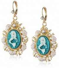 Betsey Johnson Jewels of the Sea Mermaid Medallion Drop Earrings Betsey Johnson Jewels of the Sea Mermaid Medallion Drop Earrings