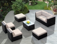 Genuine Ohana Outdoor Patio Wicker Furniture 7pc All Weather Gorgeous Couch Set with BEIGE CUSHION Genuine Ohana Outdoor Patio Wicker Furniture 7pc All Weather Gorgeous Couch Set with BEIGE CUSHION
