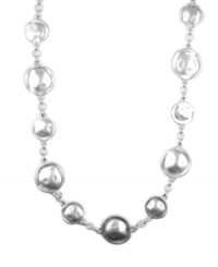 Round up a fabulous, new look in chic circles! Necklace by Jones New York features a circular design and toggle clasp crafted in silver tone mixed metal. Approximate length: 36 inches. Round up a fabulous, new look in chic circles! Necklace by Jones New York features a circular design and toggle clasp crafted in silver tone mixed metal. Approximate length: 36 inches.