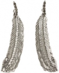 BCBG Generation Silver Tone Metal Feather Earrings BCBG Generation Silver Tone Metal Feather Earrings