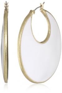 Kenneth Cole New York Modern Blanc White Resin Gypsy Hoop Earrings Kenneth Cole New York Modern Blanc White Resin Gypsy Hoop Earrings