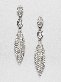EXCLUSIVELY AT SAKS.COM Sparkling pavé crystals hand-set in a linear design accented with a bezel-set link. CrystalsCubic zirconiaRhodium-plated brassDrop, about 1.75Post backImported EXCLUSIVELY AT SAKS.COM Sparkling pavé crystals hand-set in a linear design accented with a bezel-set link. CrystalsCubic zirconiaRhodium-plated brassDrop, about 1.75Post backImported