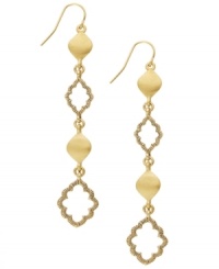 Well aren't you charming? Lauren by Ralph Lauren's breezy Kashmir earrings feature teardrops and cut-out cloud charms set in gold tone mixed metal. Approximate drop: 2-1/2 inches. Well aren't you charming? Lauren by Ralph Lauren's breezy Kashmir earrings feature teardrops and cut-out cloud charms set in gold tone mixed metal. Approximate drop: 2-1/2 inches.