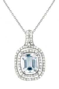Effy Jewlery 14K White Gold Aquamarine & Diamond Pendant, 1.71 TCW Effy Jewlery 14K White Gold Aquamarine & Diamond Pendant, 1.71 TCW