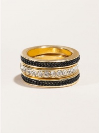 GUESS Three Piece Gold-Tone Ring Set GUESS Three Piece Gold-Tone Ring Set