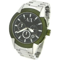 Armani Exchange Men's AX1175 Silver Stainless-Steel Quartz Watch with Black Dial Armani Exchange Men's AX1175 Silver Stainless-Steel Quartz Watch with Black Dial