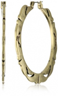 Lucky Brand Gypsy Soul Gold-Tone Thick Openwork Hoop Earrings Lucky Brand Gypsy Soul Gold-Tone Thick Openwork Hoop Earrings
