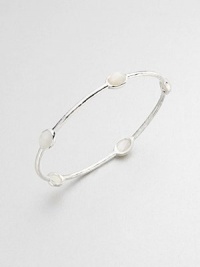 From the Rock Candy® Collection. Five faceted mother-of-pearl stations set on a hammered sterling silver bangle. Mother-of pearlSterling silverDiameter, about 2.5Slip-on styleImported 