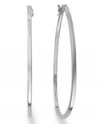 Make this style yours. A must for every contemporary woman, Studio Silver's pear-shaped hoop earrings are stunning in sterling silver. Approximate drop width: 1-1/4 inches. Approximate drop length: 1-1/2 inches. Make this style yours. A must for every contemporary woman, Studio Silver's pear-shaped hoop earrings are stunning in sterling silver. Approximate drop width: 1-1/4 inches. Approximate drop length: 1-1/2 inches.