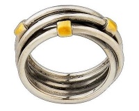 925 Sterling Silver Pandora Inspired Match SS Rope with 18K Ring Size 8 925 Sterling Silver Pandora Inspired Match SS Rope with 18K Ring Size 8