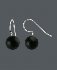 Frame your face with dramatic drops. Earrings by Avalonia Road feature bold, black onyx beads (10 mm) in polished sterling silver. A must-have addition to your accessory collection. Approximate drop: 3/4 inch. Frame your face with dramatic drops. Earrings by Avalonia Road feature bold, black onyx beads (10 mm) in polished sterling silver. A must-have addition to your accessory collection. Approximate drop: 3/4 inch.