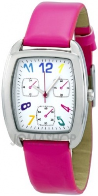 FMD White Dial Pink Faux Leather Ladies Watch ZRT8002K FMD White Dial Pink Faux Leather Ladies Watch ZRT8002K