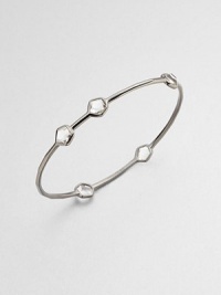 From the Wicked Collection. Five pentagon-shaped, clear quartz stations on a sterling silver bangle. Clear quartzSterling silverDiameter, about 2.6Slip-on styleImported From the Wicked Collection. Five pentagon-shaped, clear quartz stations on a sterling silver bangle. Clear quartzSterling silverDiameter, about 2.6Slip-on styleImported