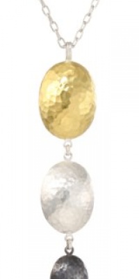 GURHAN Jordan Silver, Dark Silver and Gold Pendant Necklace GURHAN Jordan Silver, Dark Silver and Gold Pendant Necklace
