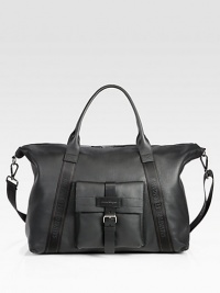 Handsomely designed carry-all with endless versatility in printed calfskin leather with signature logo strap.Zip closureTop handlesAdjustable shoulder strapExterior, interior pocketsFully linedLeather24W x 13H x 11DMade in Italy Handsomely designed carry-all with endless versatility in printed calfskin leather with signature logo strap.Zip closureTop handlesAdjustable shoulder strapExterior, interior pocketsFully linedLeather24W x 13H x 11DMade in Italy