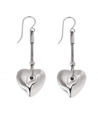 Set the mood for romance in this flirty, Breil style. Earrings feature polished stainless steel hearts. Approximate drop: 3/4 inch. Set the mood for romance in this flirty, Breil style. Earrings feature polished stainless steel hearts. Approximate drop: 3/4 inch.