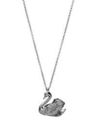 In haute water. Fossil's swan pendant is crafted from silver-tone stainless steel, with intricate detailing making it a stylish choice. Approximate length: 31 inches + 2-inch extender. Approximate drop: 1 inch. In haute water. Fossil's swan pendant is crafted from silver-tone stainless steel, with intricate detailing making it a stylish choice. Approximate length: 31 inches + 2-inch extender. Approximate drop: 1 inch.