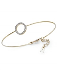 It's circular chic in this YellOra™ wire bracelet. Single-cut diamonds (1/6 ct. t.w.) enhance the appeal of the pure gold, sterling silver and palladium combination. Approximate length: 7-1/4 inches + 1-1/4 inch extender. It's circular chic in this YellOra™ wire bracelet. Single-cut diamonds (1/6 ct. t.w.) enhance the appeal of the pure gold, sterling silver and palladium combination. Approximate length: 7-1/4 inches + 1-1/4 inch extender.