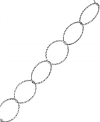 Eternally stylish. Giani Bernini's oval link bracelet creates a delicate veil around your wrist. Set in sterling silver. Approximate length: 7-1/4 inches. Approximate width: 5/8 inch. Eternally stylish. Giani Bernini's oval link bracelet creates a delicate veil around your wrist. Set in sterling silver. Approximate length: 7-1/4 inches. Approximate width: 5/8 inch.