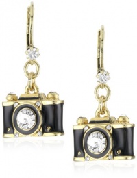 Betsey Johnson Royal Engagement Black Camera Drop Earrings Betsey Johnson Royal Engagement Black Camera Drop Earrings