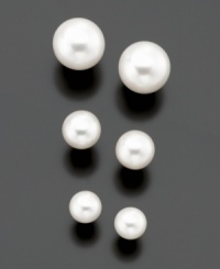 Supreme sophistication for any occasion. This set of three cultured freshwater pearl earrings (5 mm, 7 mm and 9 mm) ensures you have the perfect size pearl for any occasion. All feature 14k gold posts. Supreme sophistication for any occasion. This set of three cultured freshwater pearl earrings (5 mm, 7 mm and 9 mm) ensures you have the perfect size pearl for any occasion. All feature 14k gold posts.