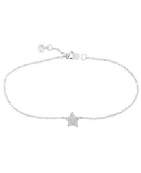 Star light, star bright. This stunning mini charm bracelet from CRISLU flaunts a star with faceted clear cubic zirconias (1/4 ct. t.w.). Crafted in platinum over sterling silver. Nickel-free. Approximate length: 7 inches. Star light, star bright. This stunning mini charm bracelet from CRISLU flaunts a star with faceted clear cubic zirconias (1/4 ct. t.w.). Crafted in platinum over sterling silver. Nickel-free. Approximate length: 7 inches.