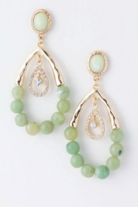 Charmed by Stacy Beaded Teardrop Earrings (Jade) Charmed by Stacy Beaded Teardrop Earrings (Jade)