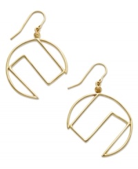 A retro throwback, these funky geometric earrings from SIS by Simone I Smith are crafted in luxe 18k gold over sterling silver. Approximate drop: 1-3/4 inches. Approximate diameter: 1-1/8 inches. A retro throwback, these funky geometric earrings from SIS by Simone I Smith are crafted in luxe 18k gold over sterling silver. Approximate drop: 1-3/4 inches. Approximate diameter: 1-1/8 inches.