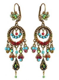 Michal Negrin Intriguing Chandelier Earrings with Circles; Swarovski Crystals and Crystal Tear Drops - Hypoallergenic, Hand-made in Israel Michal Negrin Intriguing Chandelier Earrings with Circles; Swarovski Crystals and Crystal Tear Drops - Hypoallergenic, Hand-made in Israel