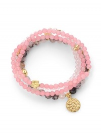 THE LOOKSet of four beaded braceletsOm charmAgate and quartz stones22k goldplated vermeil sterling silver charm accentsElastic pull-on styleTHE MEASUREMENTWidth, about 2.5ORIGINMade in USA of imported materials THE LOOKSet of four beaded braceletsOm charmAgate and quartz stones22k goldplated vermeil sterling silver charm accentsElastic pull-on styleTHE MEASUREMENTWidth, about 2.5ORIGINMade in USA of imported materials