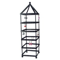 Christmas Gift: 108 Pairs Tower Metal Black Color Earring Holder / Earring Tree / Earring Organizer / Earring Stand / Earring Display