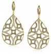 Judith Jack Gold Matrix Sterling Silver-Gold Plate-Tear Drop Earrings