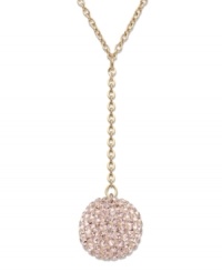 Inspired by bubbles, this 22k gold-plated mixed metal necklace is elegant and easy to wear. Created with Swarovski's unique expertise, the centerpiece sparkles in vintage rose crystal pointiage. Approximate length: 15 inches + 2-inch extender. Approximate drop: 2 inches. Inspired by bubbles, this 22k gold-plated mixed metal necklace is elegant and easy to wear. Created with Swarovski's unique expertise, the centerpiece sparkles in vintage rose crystal pointiage. Approximate length: 15 inches + 2-inch extender. Approximate drop: 2 inches.